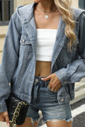 Hooded Button Down Denim Jacket Lavish Daily
