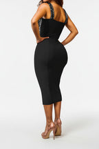 Rhinestone Cami Midi Dress Lavish Daily