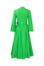 High Neck Puff Sleeve Evening Large Hem Dresses Lavish Daily