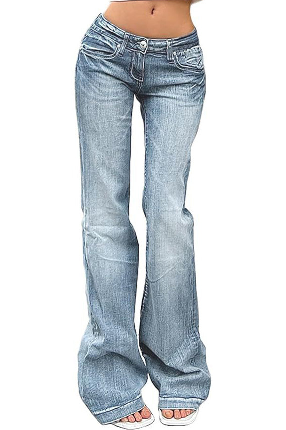 Vintage Denim Flare Leg Jeans Lavish Daily