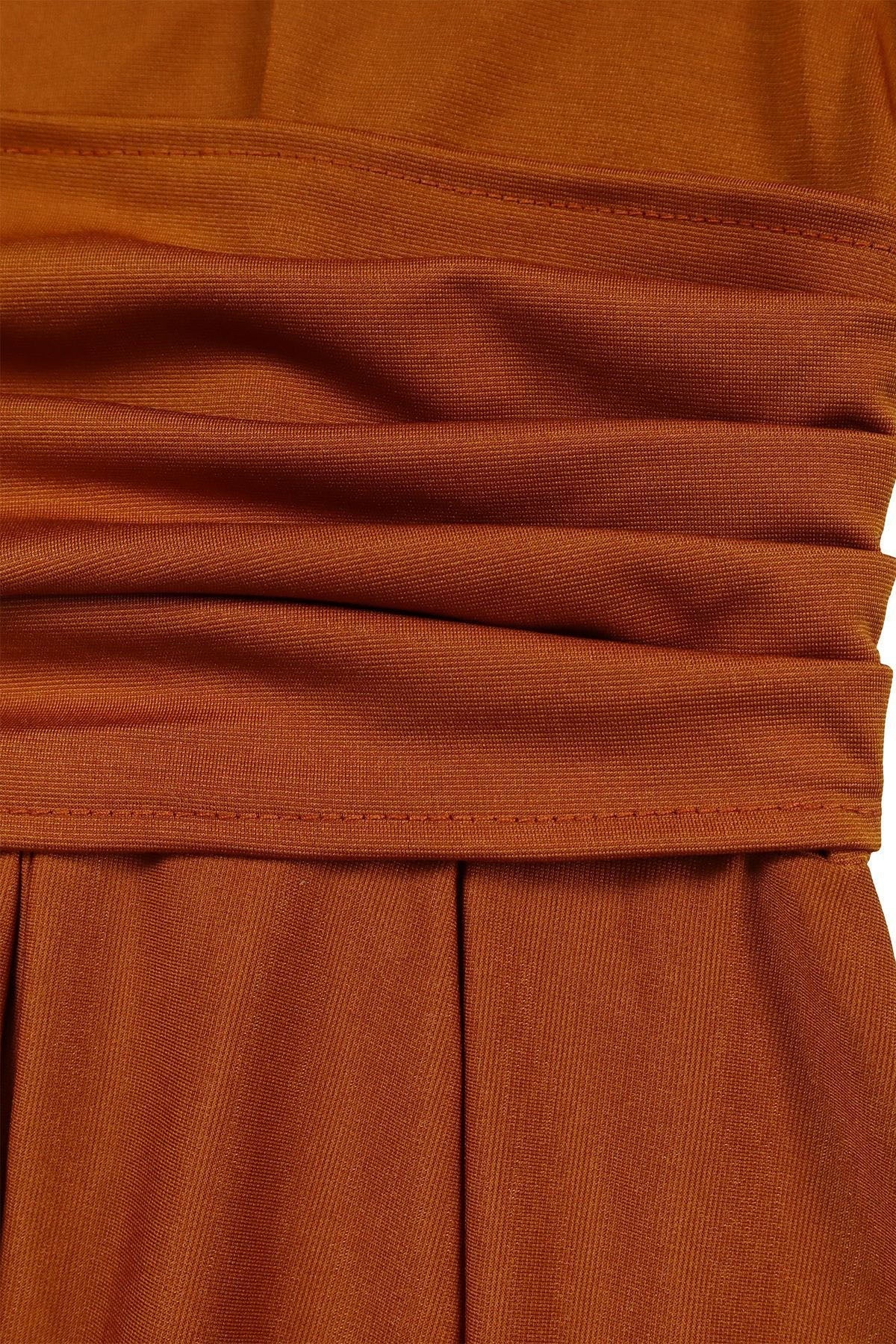 High Collar Elegant Beaded Large Swing Dress Lavish Daily