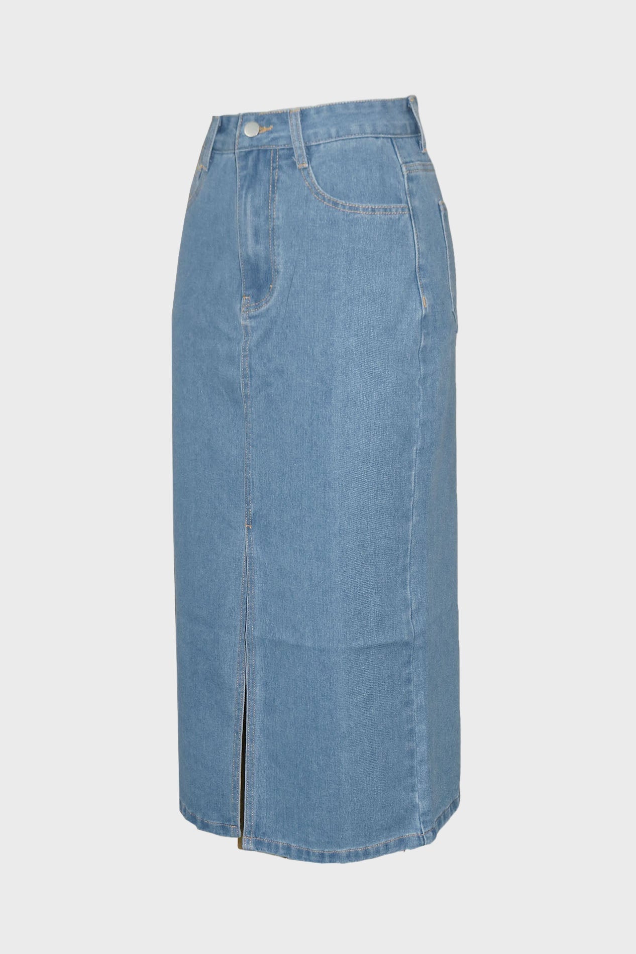 Slit Denim Skirt Lavish Daily