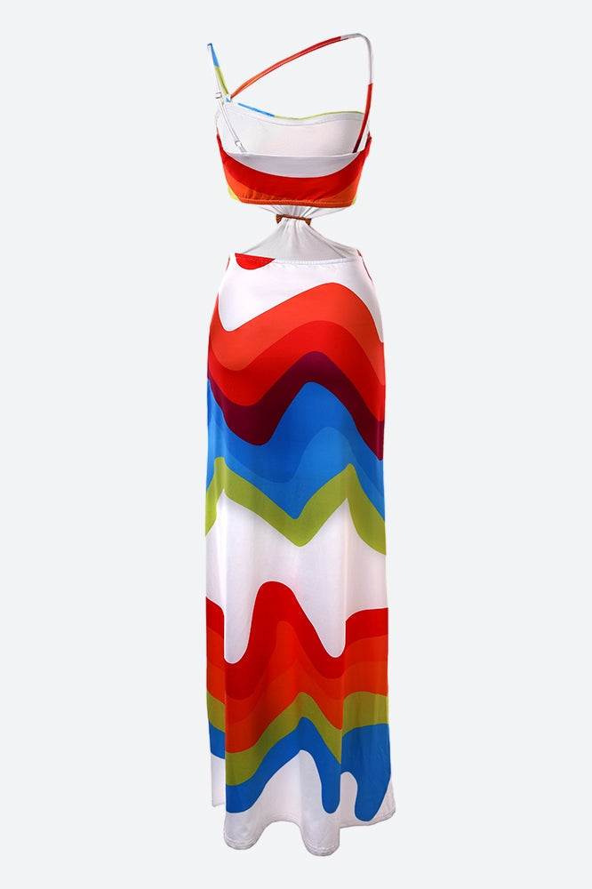 Color block Cami Maxi Dress Lavish Daily