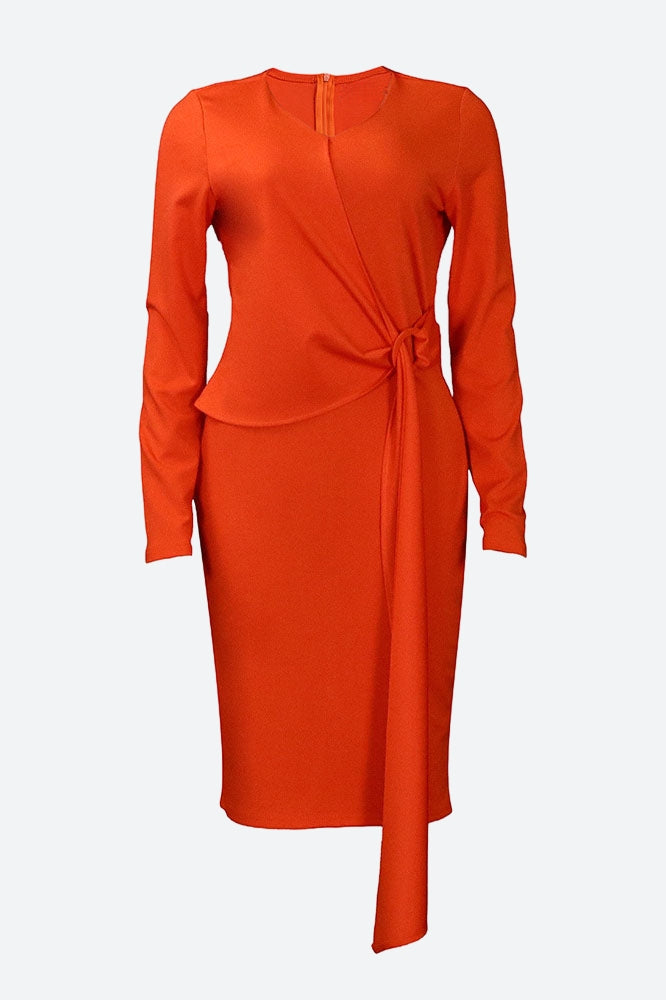 Side Knot Bodycon Dress Lavish Daily