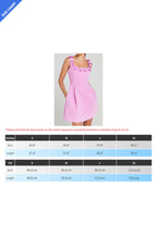 Square Collar Flower Bandage Mini Dress Lavish Daily