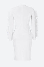 Ruffle Hem Solid Color Bodycon Dress Lavish Daily