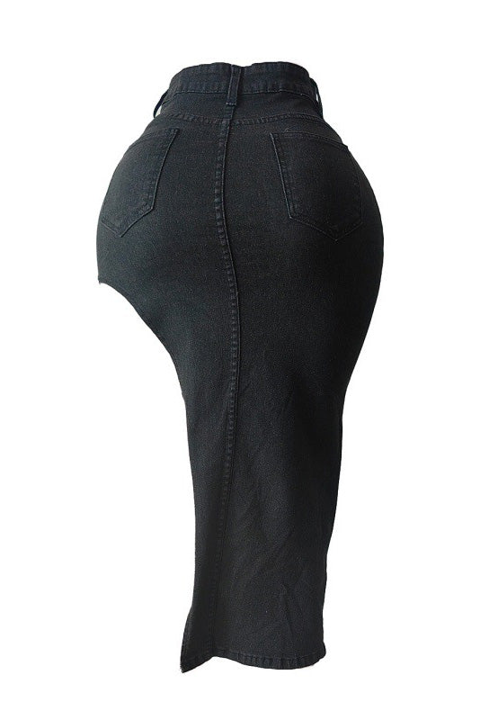 Class Varsity Denim Skirt Lavish Daily