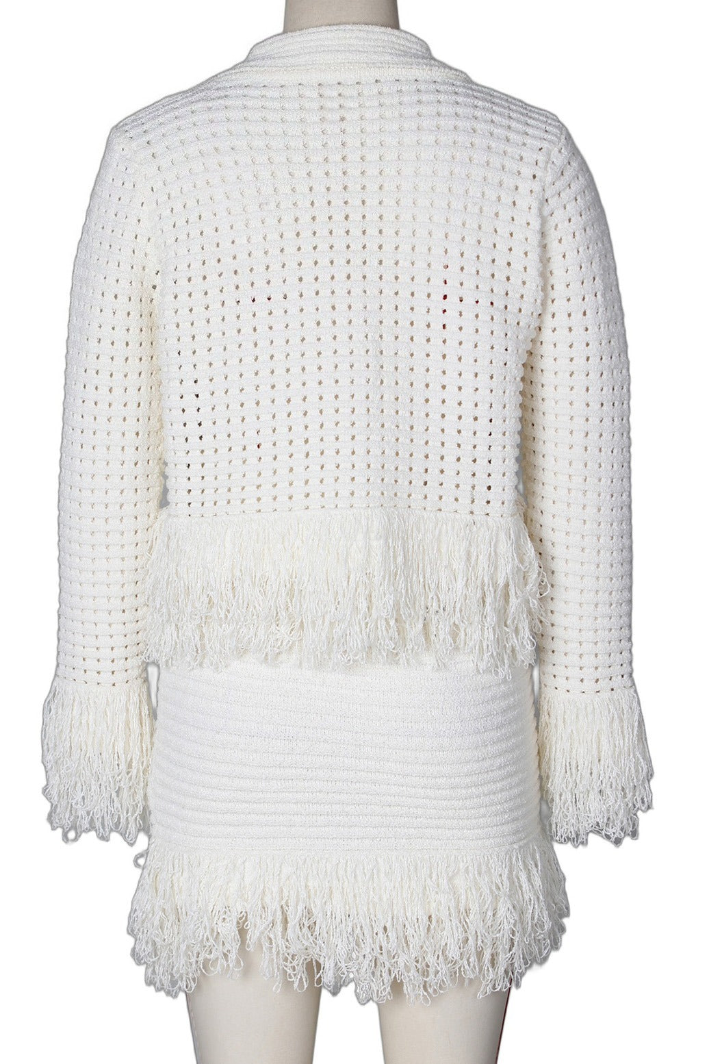 Knitted Fringe Skirt Set Lavish Daily