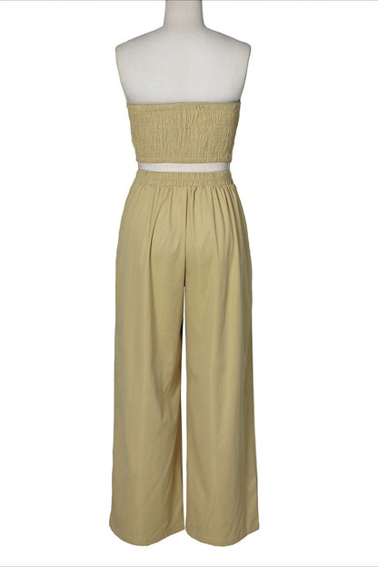 Asymmetrical Bandeau Pant Set Lavish Daily