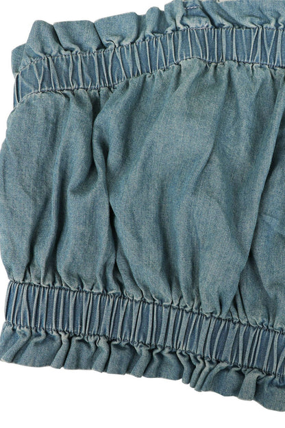 Smocked Crop Top & Wide Leg Pants Set Lavish Daily