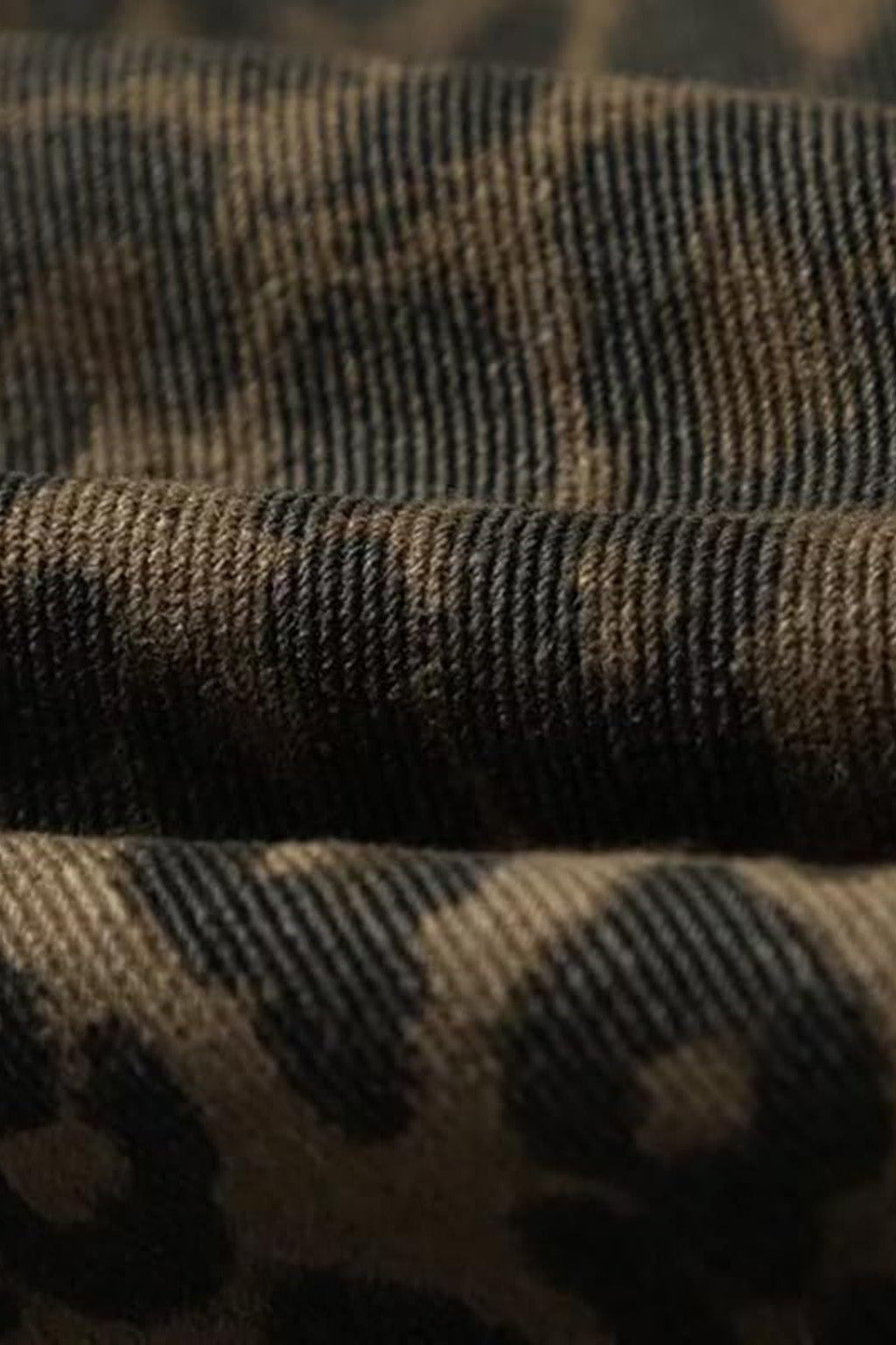 Vintage Leopard Print Wide Leg Denim Pants Lavish Daily