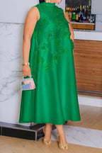 Sleeveless Crew Neck Maxi Dress Lavish Daily