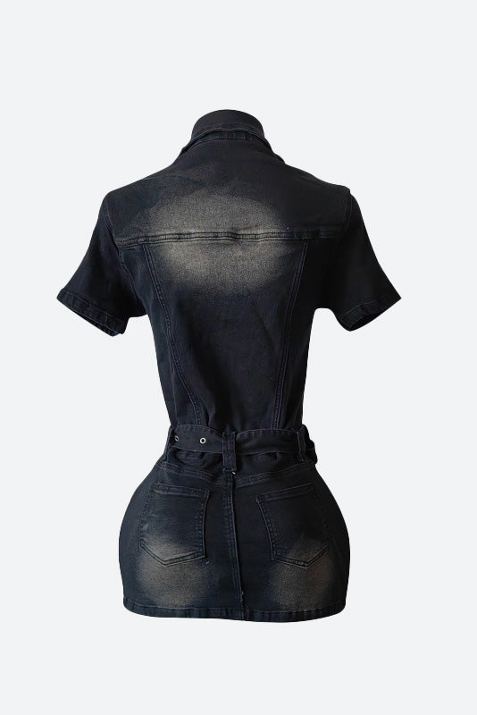 Stretchy Denim Bodycon Dress Lavish Daily