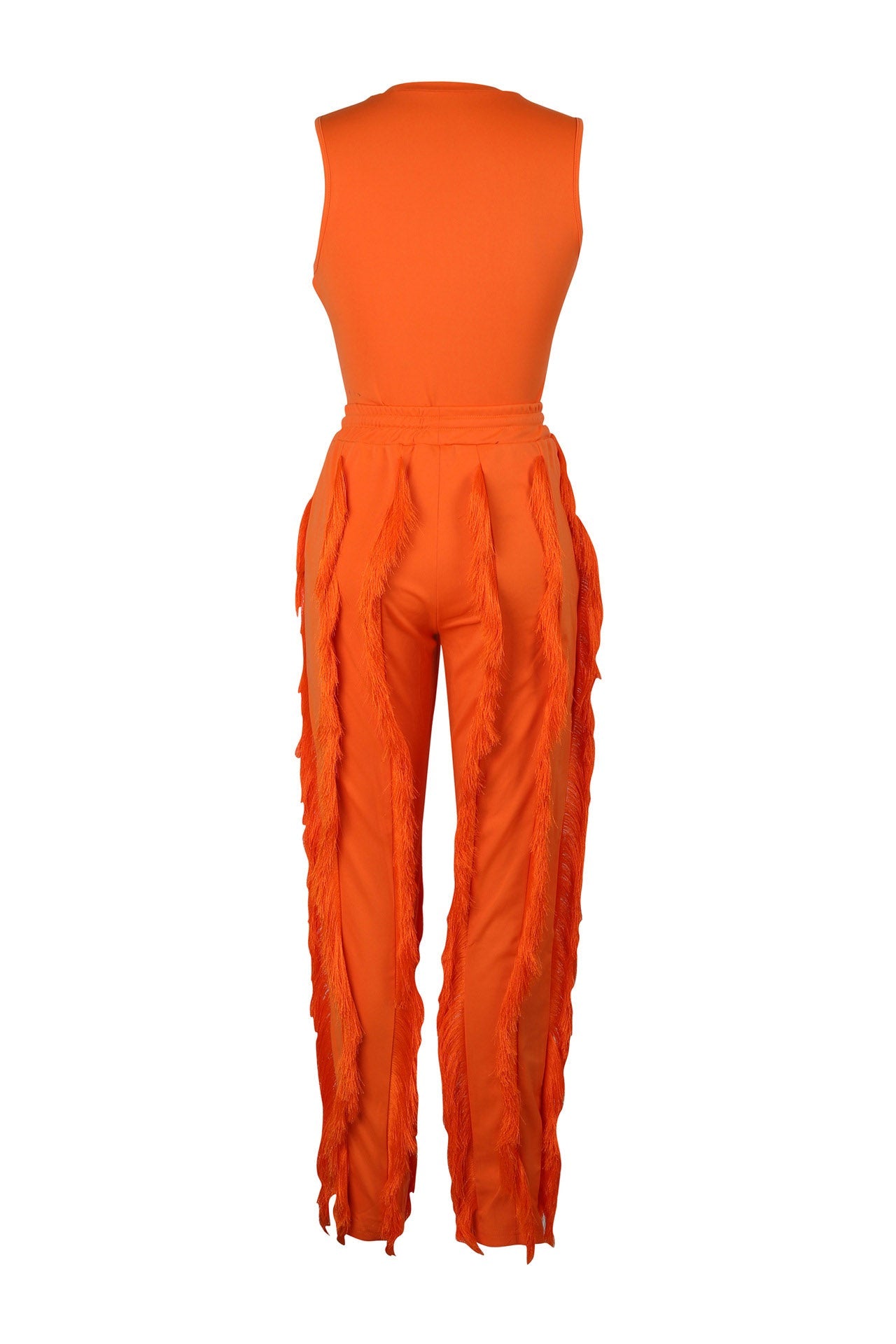 Fringe Pants Sleeveless Casual Two Piece Set Lavish Daily