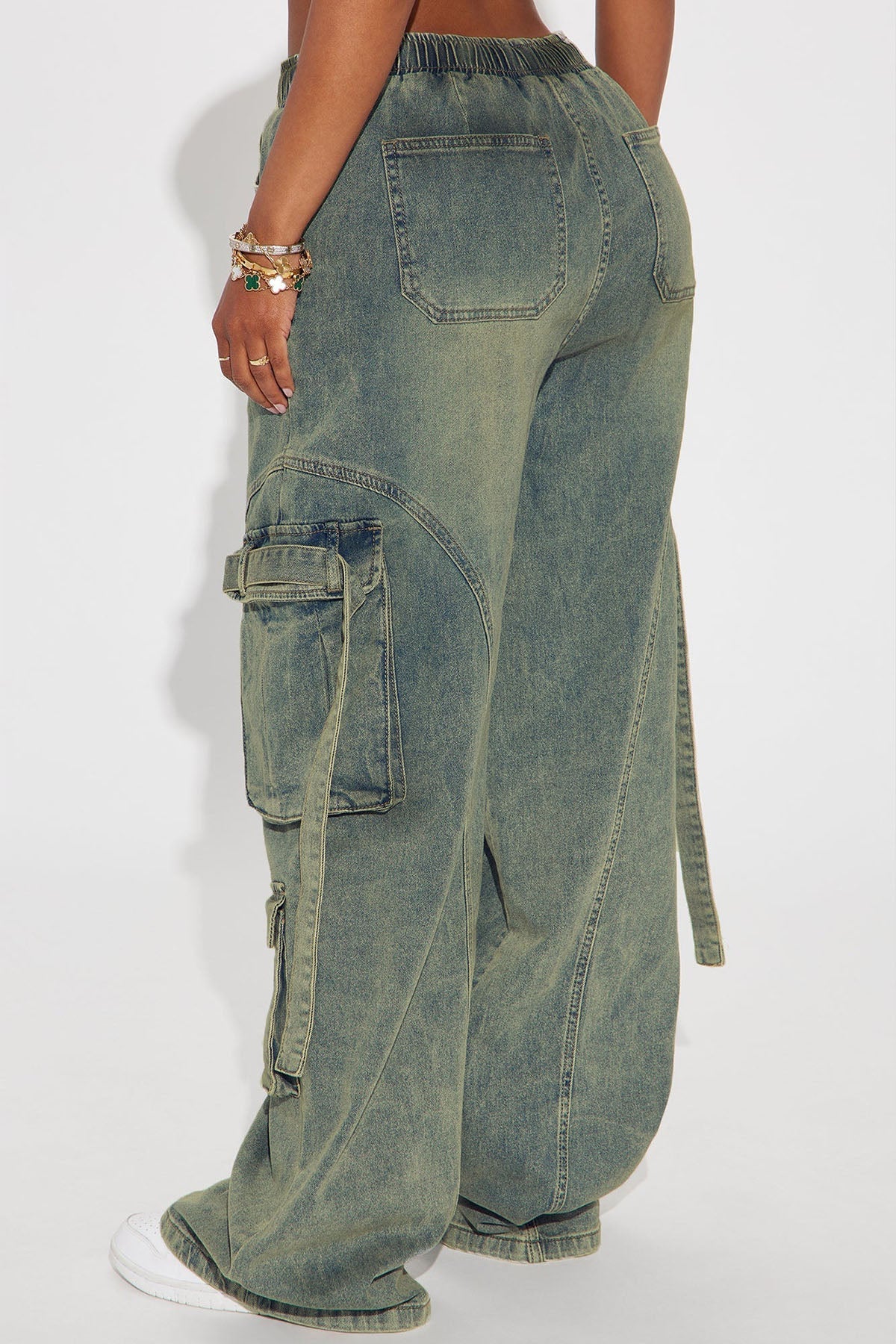 Drawstring Waist Washed Wide Leg Jeans Lavish Daily