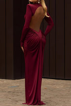 Cutout Long Sleeve Maxi Dress Lavish Daily