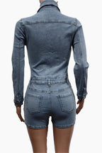 Denim Romper Lavish Daily