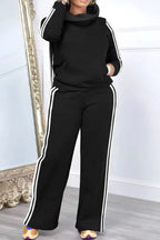 Side Stripe Sweatshirt & Pants Set Lavish Daily