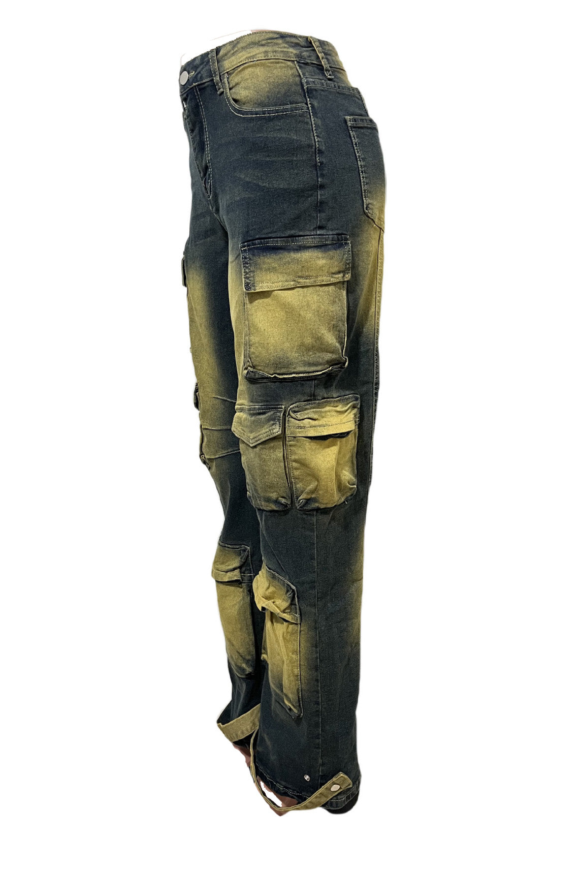 Vintage Loose Fit Multi-Pocket Cargo Jeans Lavish Daily