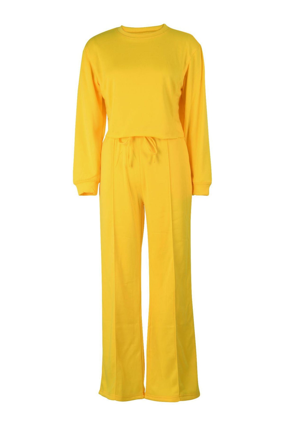 Cropped Sweatshirt and Wide Leg Tracksuit Lavish Daily