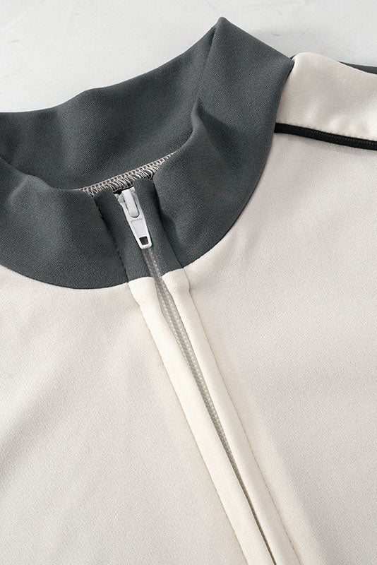 Zip-up Long Sleeve Drawstring Low Rise Pant set Lavish Daily