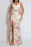 Blossom Sequin Floral Maxi Dress Lavish Daily
