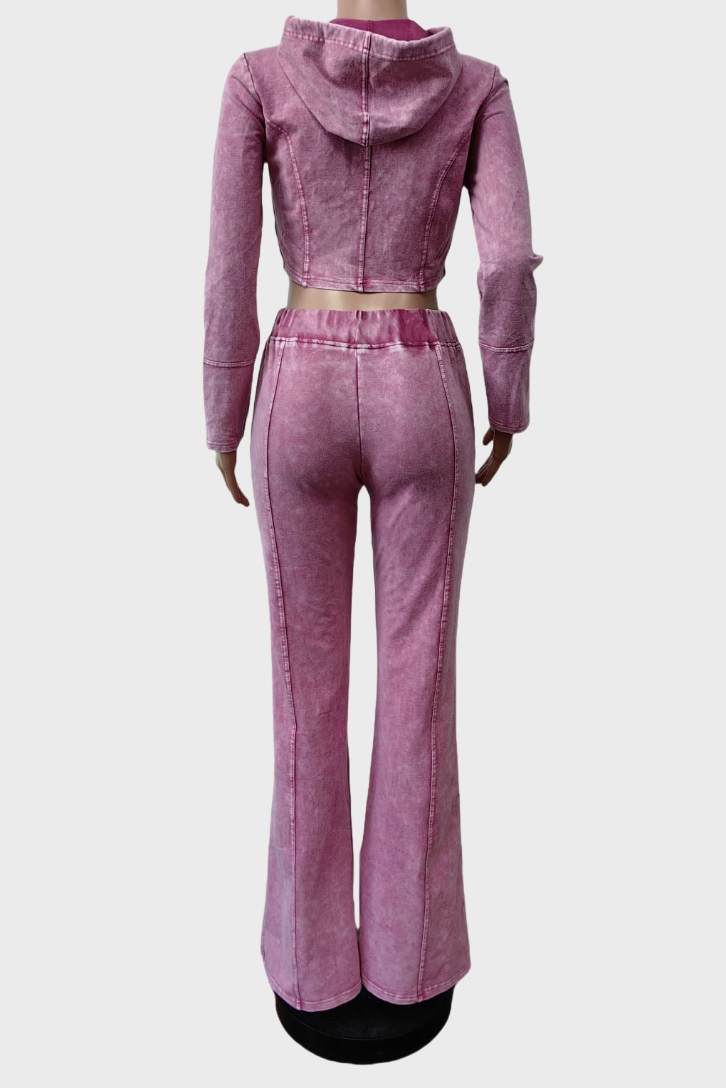 Washed Hoodie Flare Pants Set Lavish Daily