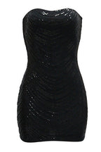 Sequin Strapless Bodycon Mini Dress Lavish Daily