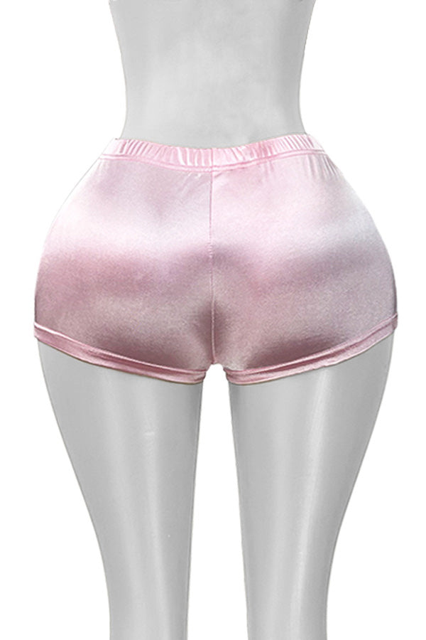 Shiny Satin Bodycon Mini Shorts Lavish Daily