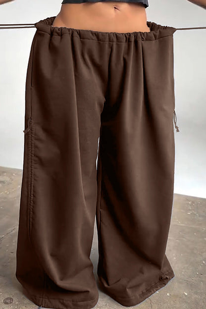 Adjustable Drawstring Baggy Parachute Pants Lavish Daily