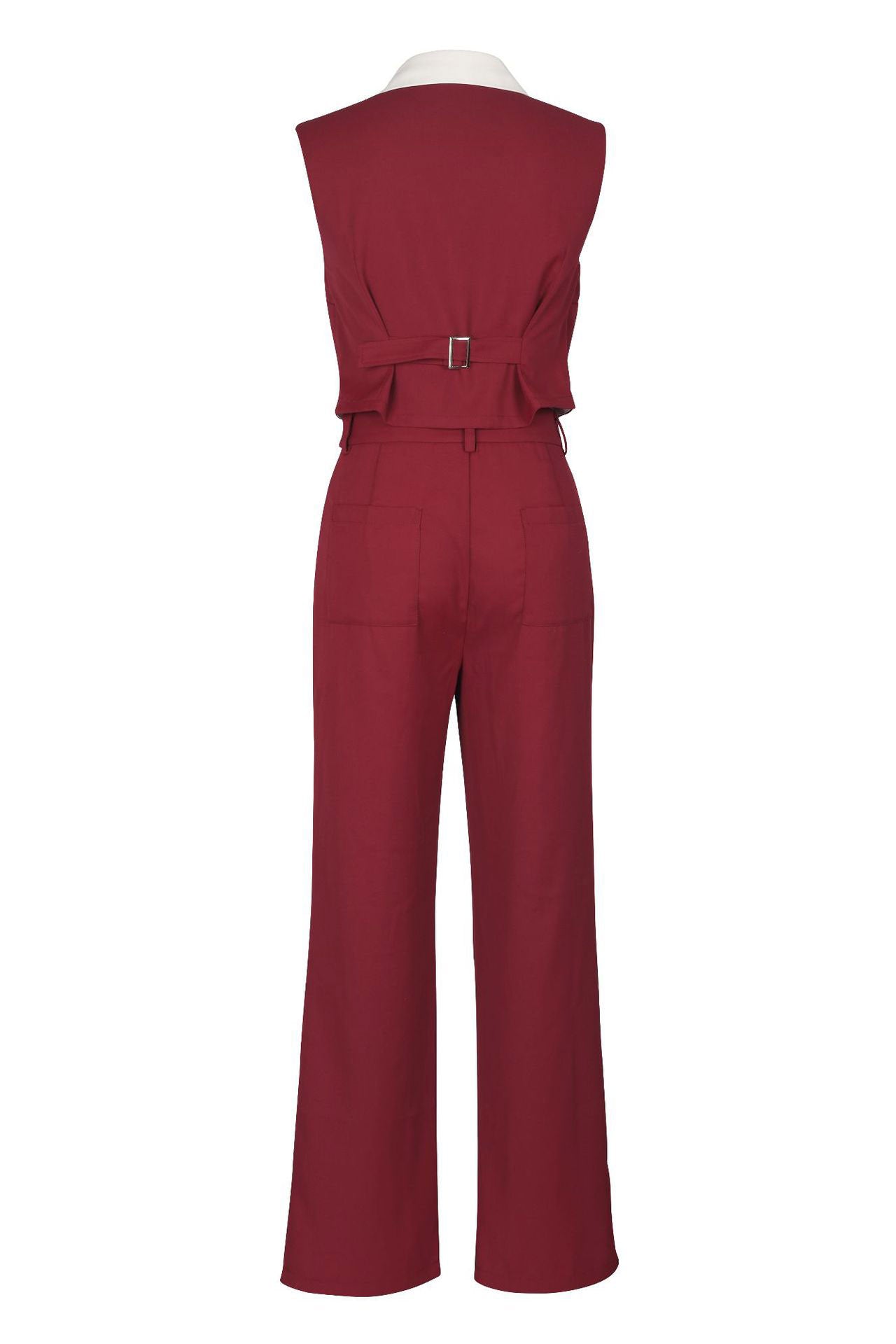Patchwork Button Tie Back Top And Trousers Set Lavish Daily