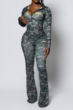 Trendy Print Leopard Bodycon Two Piece Set LavishDaily