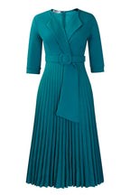 Pleated A-Line Blazer Midi Dress with Belt Lavish Daily