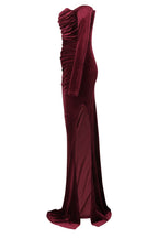 Elegant Off-Shoulder Velvet Dress Lavish Daily