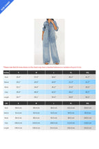 Slim Fit Long Sleeve Washed Denim Jumpsuit LavishDaily