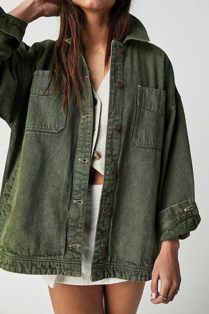 Oversized Boyfriend Fit Denim Jacket Lavish Daily