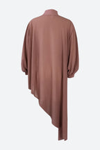 Asymmetrical Hem Shirt Dress Lavish Daily