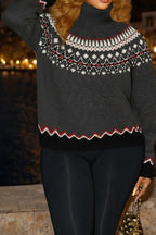 Turtleneck Cropped Knit Sweater Lavish Daily