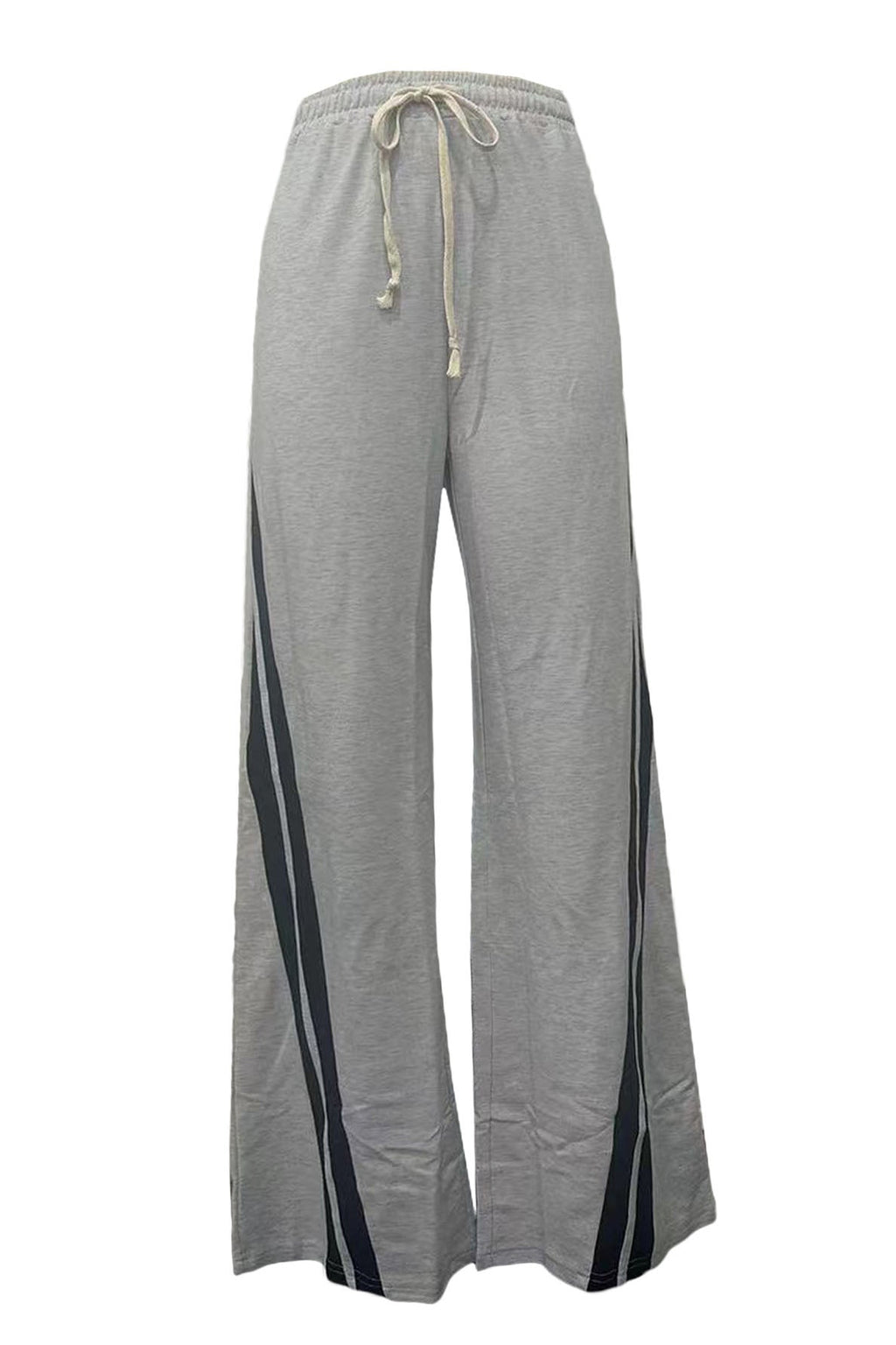 Striped Sweatpants Drawstring Straight Leg Pants Lavish Daily