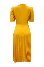 High Waist Pleated Dress Lavish Daily