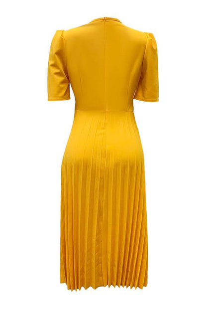 High Waist Pleated Dress Lavish Daily