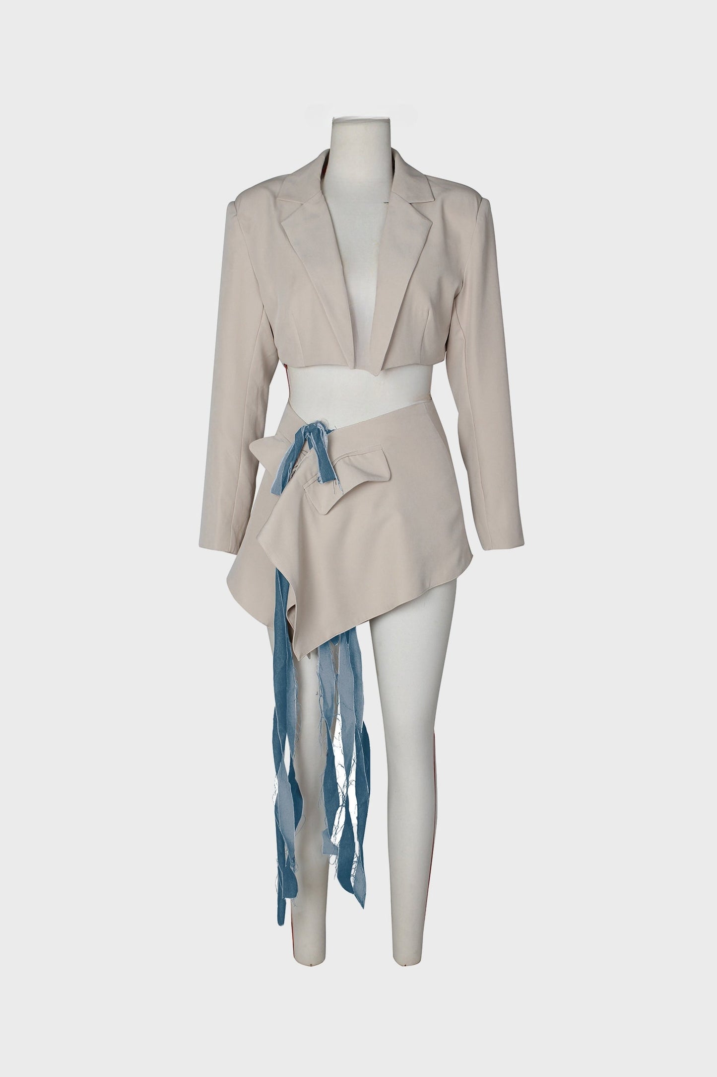 Denim fringe Vintage Two piece suit Lavish Daily