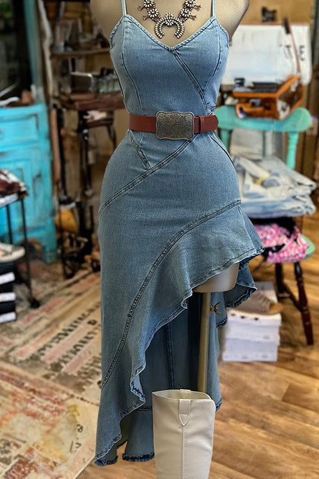 Denim Midi Dress LavishDaily