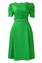 Solid Ruched Midi Dress Lavish Daily