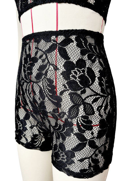 Semi-Sheer Lace Bralette and Shorts Set Lavish Daily