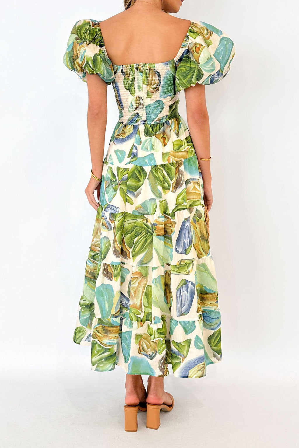 Seaside Printed Puff Sleeve Dress Lavish Daily
