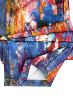 3D Print Denim Leather Wide-Leg Dopamine Pants Lavish Daily