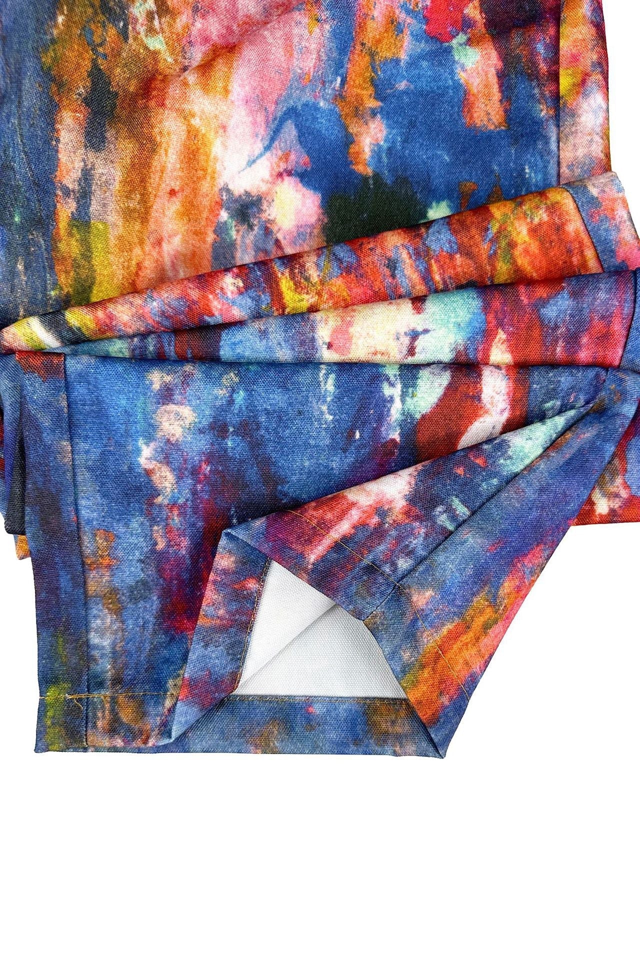 3D Print Denim Leather Wide-Leg Dopamine Pants Lavish Daily