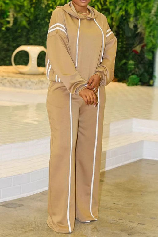 Stripe Hoodie & Pants Set Lavish Daily