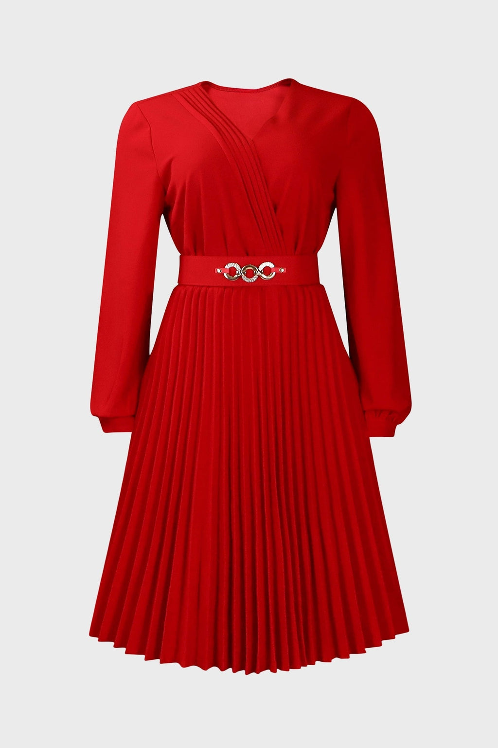 V Neck Long Sleeve Evening Long Dress Lavish Daily